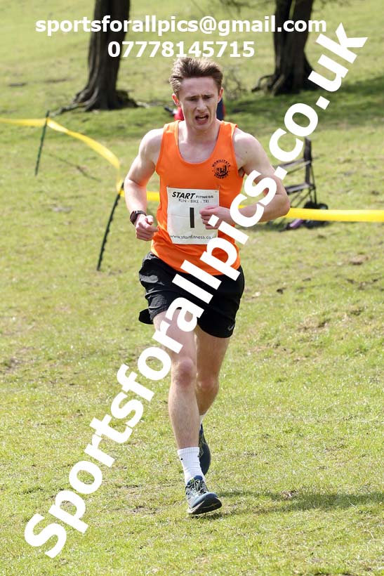 Masters men 2021 NECAA Cross Country Relays, Thornley Farm, Peterlee, Saturday, April 10th. Photo: David T. Hewitson/Sports for All Pics